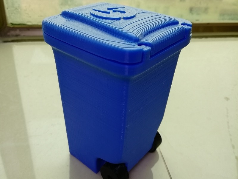 公共垃圾桶高精度3D打印模型可拼装版免费下载
