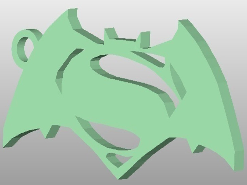 蝙蝠侠超人钥匙链3D打印模型免费STL文件下载-深圳市博易特智能科技有限公司