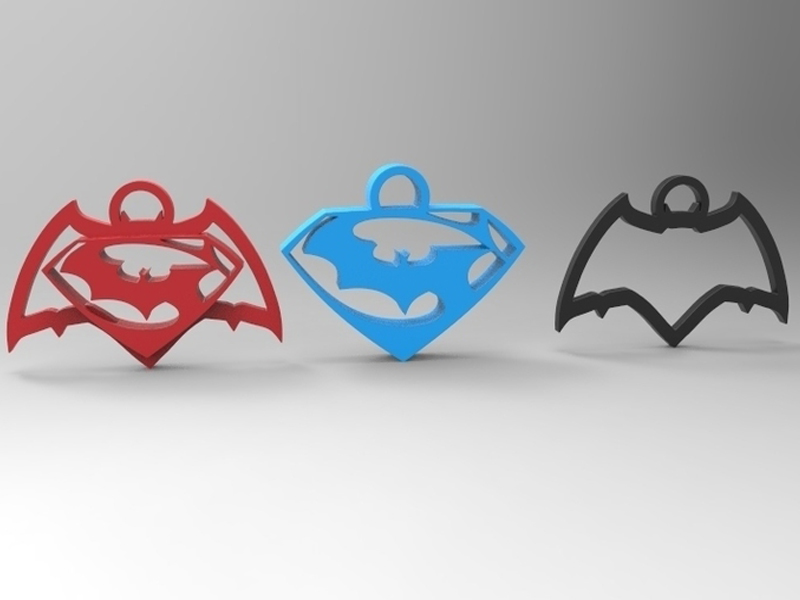 蝙蝠侠超人项链耳环钥匙链3D打印模型免费STL文件下载-深圳市博易特智能科技有限公司