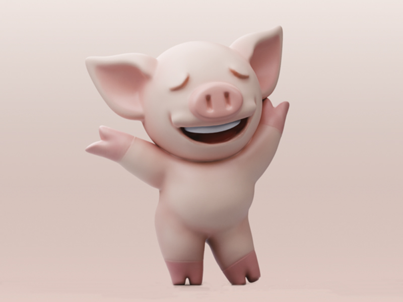 3D打印连登猪模型STL文件下载