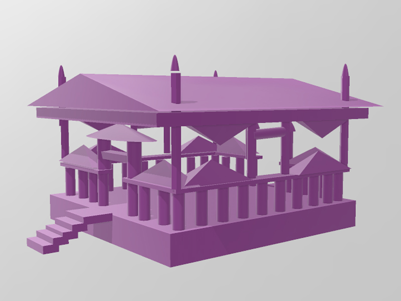 日本神殿3D打印模型免费STL文件下载-深圳市博易特智能科技有限公司