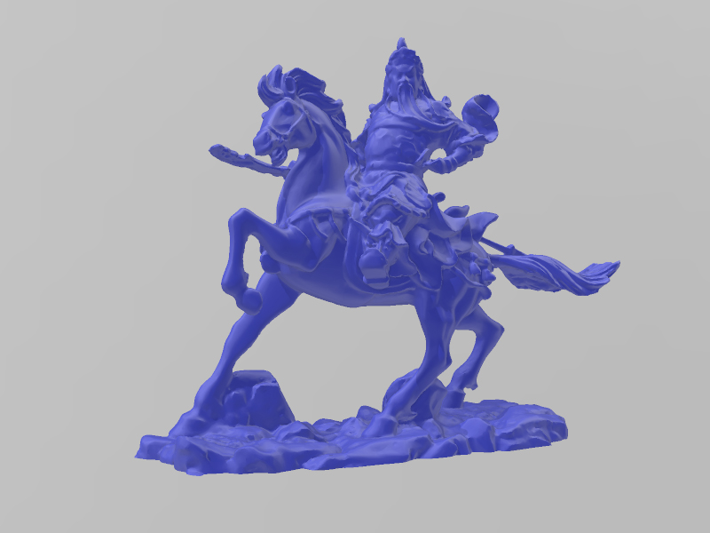 关公骑马3D打印模型免费STL文件下载-深圳市博易特智能科技有限公司