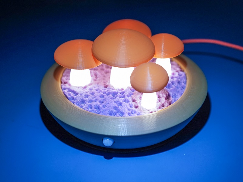 人体智能感应蘑菇灯3D模型免费下载+配套电子模块