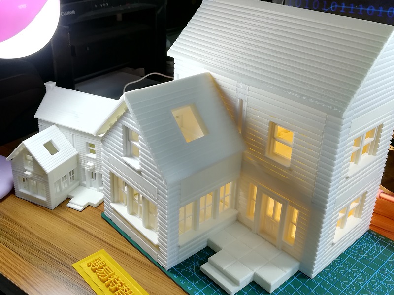 3D打印高级别墅套件内置灯光可拼装版STL免费下载