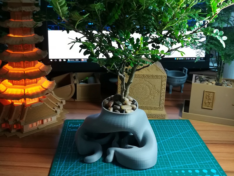 老树根艺术花盆3D打印模型STL免费下载