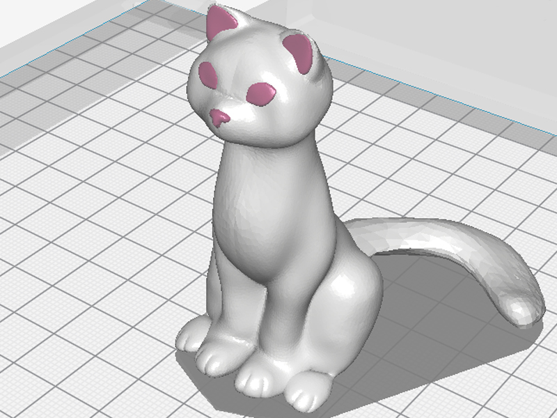粉红小鼻子的猫3D打印模型免费STL文件下载-深圳市博易特智能科技有限公司