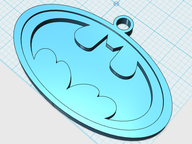 蝙蝠侠标志吊坠3D打印模型免费STL文件下载-深圳市博易特智能科技有限公司