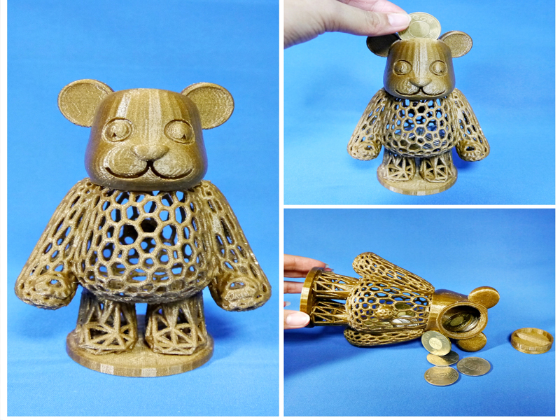泰迪熊存钱罐3D打印模型免费STL文件下载-深圳市博易特智能科技有限公司