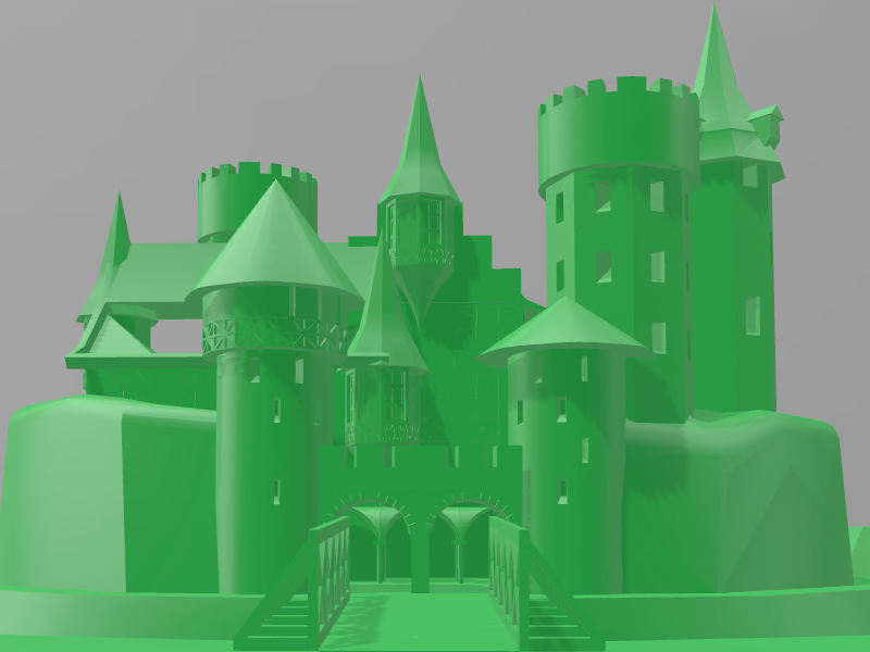 中世纪城堡 3D打印模型免费STL文件下载-深圳市博易特智能科技有限公司