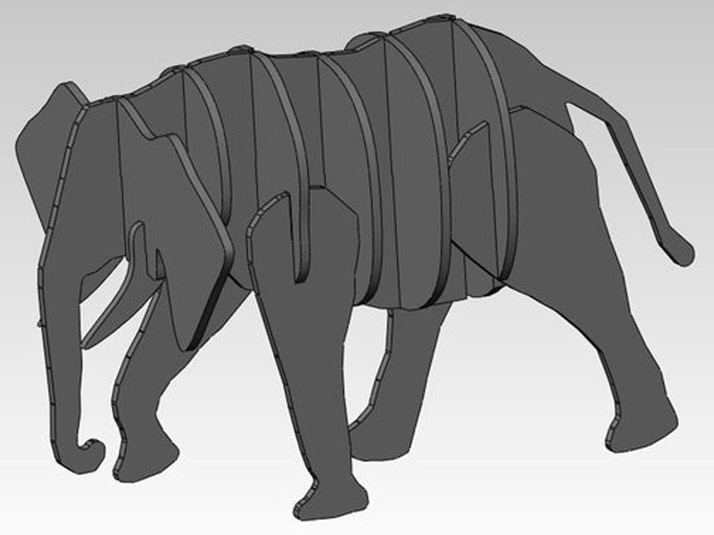 大象拼图 3D打印模型免费STL文件下载-深圳市博易特智能科技有限公司