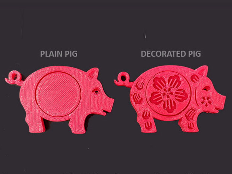 猪年钥匙链3D打印模型免费STL文件下载-深圳市博易特智能科技有限公司