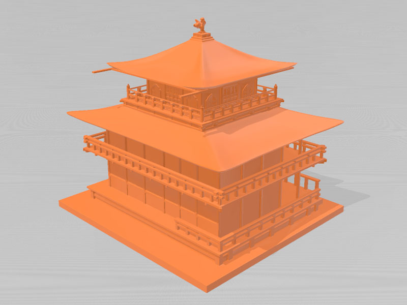 金阁寺3D打印模型免费STL文件下载-深圳市博易特智能科技有限公司