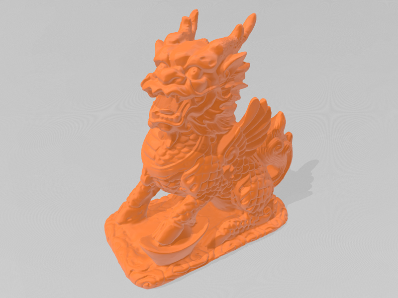平底麒麟3D打印模型免费STL文件下载-深圳市博易特智能科技有限公司