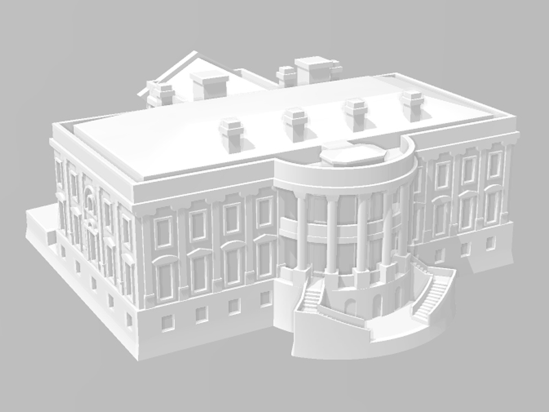 白宫3D打印模型免费STL文件下载-深圳市博易特智能科技有限公司