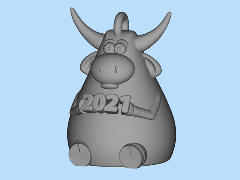 2021牛3D打印模型免费STL文件下载-深圳市博易特智能科技有限公司
