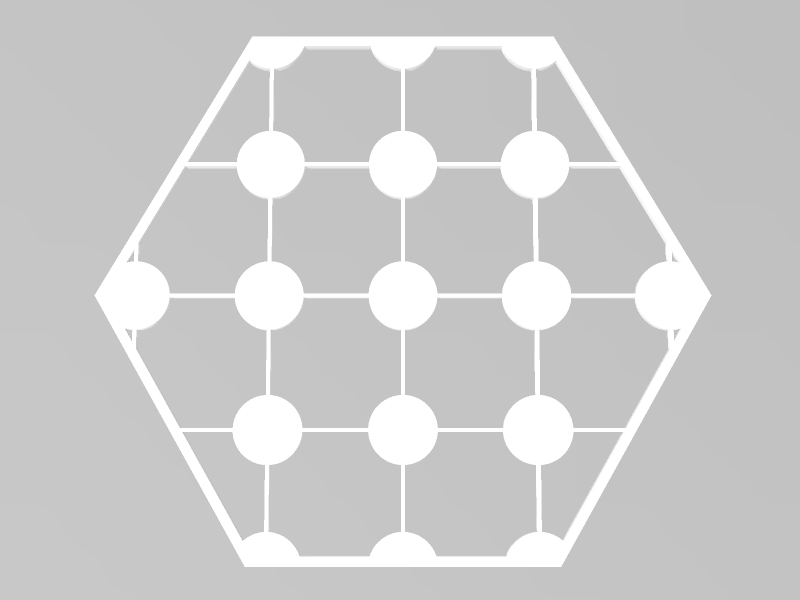 六边形盒盖/杯垫-十字环3D打印模型免费STL文件下载-深圳市博易特智能科技有限公司