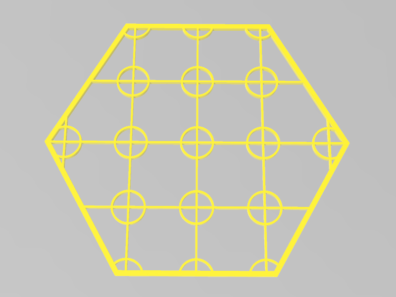 六边形盒盖/杯垫-十字环3D打印模型免费STL文件下载-深圳市博易特智能科技有限公司